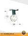 Austin Light Co. 25 Foot G40 Globe String Lights With Bulbs – By UL Listed for Indoor and Outdoor Commercial decoration Great for patios cafés parties homes bistros weddings, backyards (Green Wire)