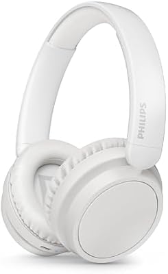 TAH5219WT/00 Leichte On-Ear Wireless Bluetooth Kopfhörer – 65 Std. Akkulaufzeit, natürlicher Klang, klare Anrufe, dynamischer Bass, 2 Std. USB-C-Ladung, Softtasche – Weiß