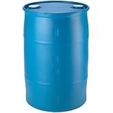 BayTec 30 Gallon Plastic Water Barrel Great for Long Term Water Storage. | Blue