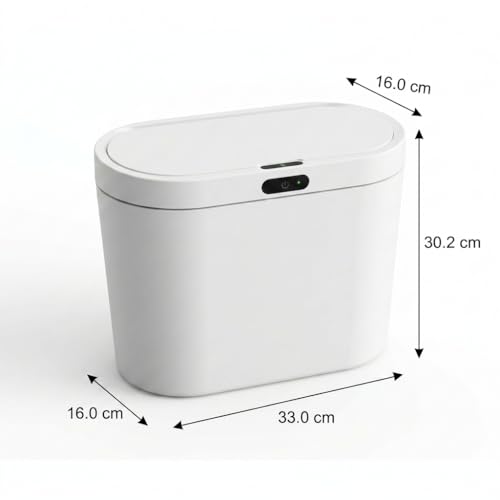Lixeira Automática com Sensor Inteligente 17L – Abertura e Fechamento Automático - Sem Toque, Moderna e Higiênica para Cozinha, Banheiro e Escritório