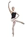 Dance Favourite Ballet Dance Leotard Gymnastics Black Leotard Women 01D0027 (XS)