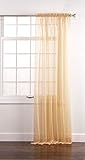 Stylemaster Elegance Sheer 1000 Twist 60-Inch by 95-Inch Voile Panel, Gold