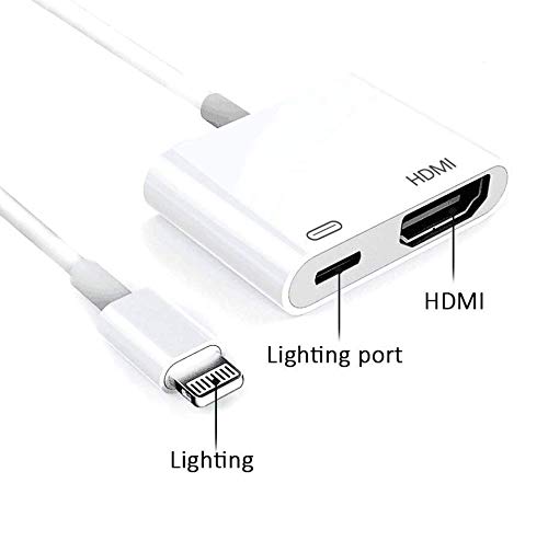 Digital AV HDMI Adapter Dongle Compatible with iPhone XR XS Max X 8 7 6 5 Plus iPad Air Mini 2 4 HDM - //coolthings.us