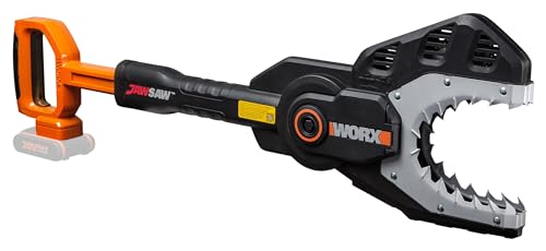 WORX Jawsaw WG329E.9 Chainsaw 20 V - for Safe Sawing of Branches - On The Ground or High - Pruning Saw with Enclosed Chain, Steel Teeth & Chain Guard - Without Battery & Charger