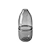 CASAMOTION Optic Hand Blown Solid Color Art Glass Vase, Gift Boxed, Grey, 12 Inch