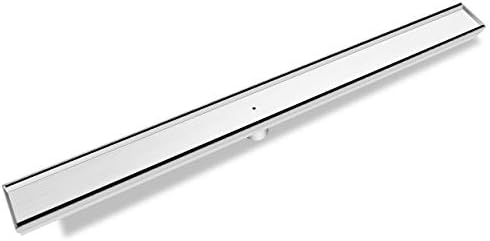 Bronstarz Linear Shower Drain with Tile Insert Brushed 304 Stainless Steel for Tile Shower Bases (30 inch)