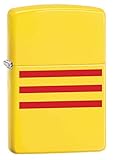 Zippo Lighter: South Vietnam Flag - Lemon Matte 79821