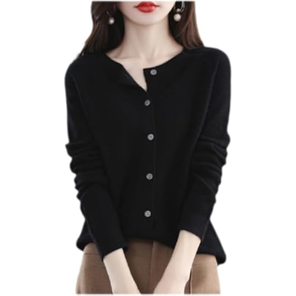 Cardigan In Chunky Cashmere With Gold Buttons - Foto 3