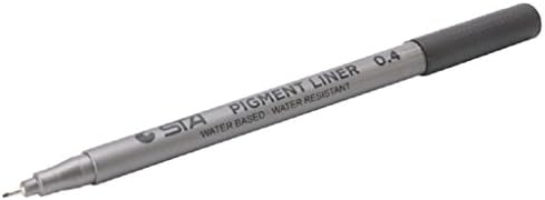 SELFON 1/8X Black Fine Line Pen Waterproof Writing Marker Sketching Art Pens 0.05-0.8mm- 0.4mm