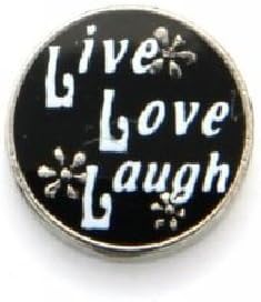 Cherityne Live Love Laugh Floating Charm for Locket Pendants