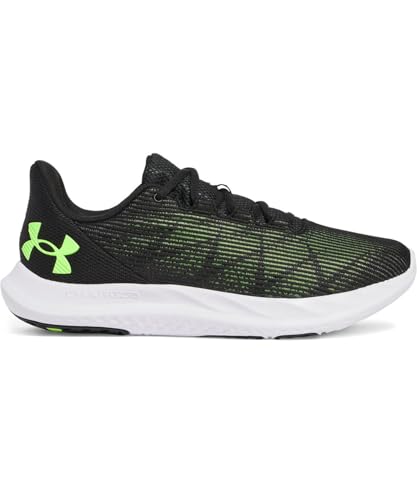 Under Armour Men's Charged Speed Swift, (005) Black/Black/Hyper Green, 7, US