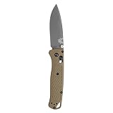 Benchmade - Bugout 535 Folding Knife for Everyday Carry and Camping, Drop-Point Blade, Plain Edge, Coated Finish, Green Handle