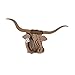 Cardboard Safari Recycled Cardboard Animal Taxidermy Longhorn Trophy Head, Tex Brown Small