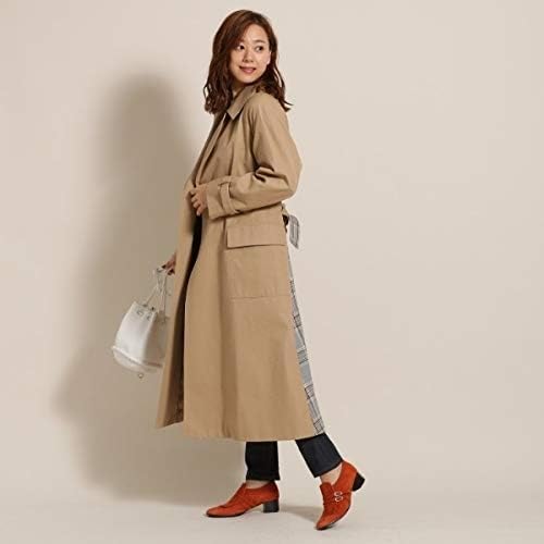 Amazon アナトリエ Anatelier チェック切替トレンチコート キャメル 041 38 M コート ジャケット 通販