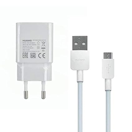 Original Huawei Power Adapter Ladegerät Netzteil HW-050200E01 2Ampere Weiß/Ladekabel MicroUsb fürl HWC003 für Huawei Mate 10 