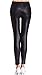 Lotsyle Faux Leather with Sequins Leggings Fashion Pants Bling Tights