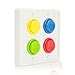 Arcade Light Switch Plate Cover, (White/Red,Blue,Green,Yellow) Double Switch, 2-Gang Standard Size Rocker Wall Plate, Game Room Decorator, Kid Bedroom Wallplate, Faceplate Replacement