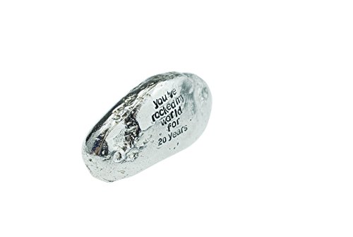 20 Year Anniversary Gift, You've Rocked My World For 20 Years - Solid Metal Heavy Casted Rock