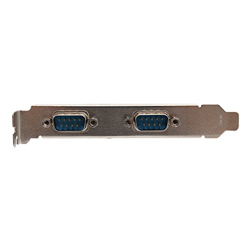 IO Crest 2 Port PCI Express 1.0 x 1 to Industrial Serial DB9 COM RS232 Converter Adapter Controller for Desktop PC with Low Bracket