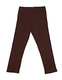 Leveret Solid Girls Legging Brown 2 Years