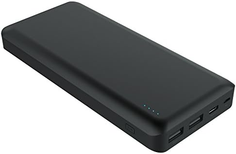 Power Bank, 20000mAh Quick Charge 3.0 Portable Charger with Dual USB Port, Type-C Port, Battery Fast Charger for iPhone, Samsung, iPad, iPod, MacBook(Black)