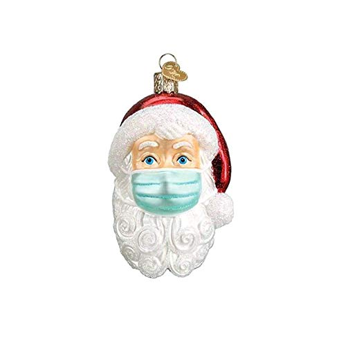 AGDLLYD 2022 Christmas Tree Decorations,Quarantine Santa Ornaments Xmas Ornament Santa with a Mask, Holiday Christmas Hanging Ornaments for Tree Home Decor Xmas Gifts (1pc)