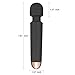 SEXBON Wand Massager With 25x Multi-speed Vibration, G-Spot and Clitoris Stimulator,  Mysterious Black