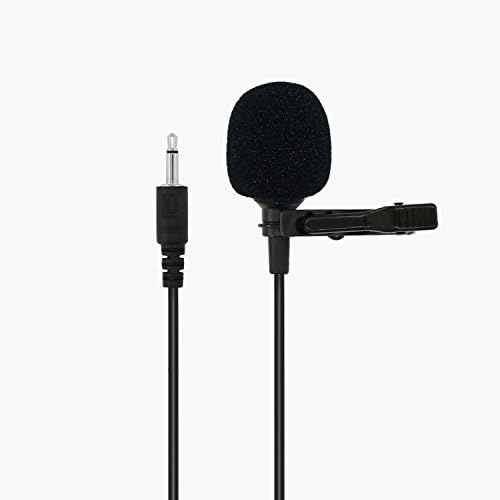 Lavalier Microphone SHIDU Clip-on Lapel Mic Portable Hands Free 3.5mm Audio Compatible with All Voice Amplifiers - (S6-black)