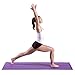 ProsourceFit Original Yoga Exercise Mat ¼” (6mm) Thick for Comfort and Stability with Carrying Straps, Non Slip – Purplethumb 2