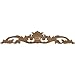 Ekena Millwork ONL24X05X01LFLW Medium Green Leaf Center with Scrolls, 24 3/4-Inch x 5 1/8-Inch x 3/4-Inch, Lindenwood