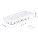 Amian Shop Ice Cube Tray with Removable Cover,Make 36 Large Ice Cubes,Easy Release,Odor Free Stackable White Ice Trays with Clear Lid,Set of 3