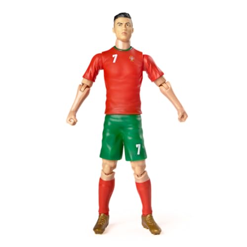 Sockers - Cristiano Ronaldo - Jugador de la SELECCIÓN Portuguesa- Figura de acción de 20 cm - Juguete articulado- fanáticos del Futbol - Regalo para niños Futbol - (CR7)
