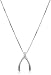 Sterling Silver Wishbone Pendant Necklace, 18