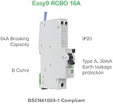 Schneider Electric Easy9 RCBO 16A 30mA Type A B Curve 6kA Residual Circuit view 6