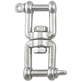 US Stainless Stainless Steel 316 Anchor Swivel Jaw and Jaw 16mm or 5/8" Marine Grade