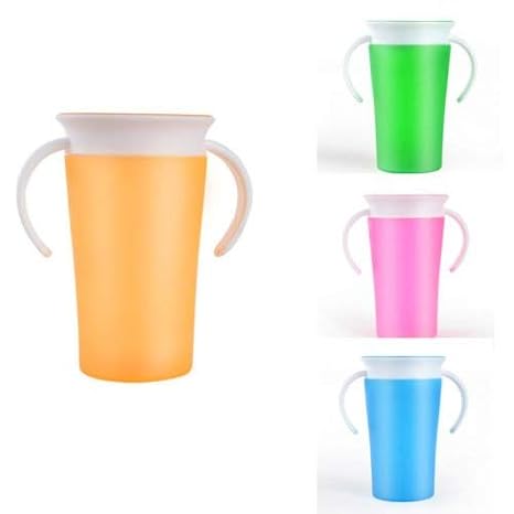 Parth Miracle 360 Magic Leakproof Drinking Cup with Handles (Multicolour)