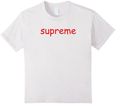 Kids Supreme Shirt (Comic Sans) 12 White