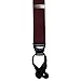 CTM Men's Elastic Button End Dress Suspenders with Silver Hardware, Black