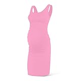 Rnxrbb Women Summer Sleeveless Maternity Dress Pregnancy Tank Scoop Neck Mama Clothes Casual Bodycon Clothing
