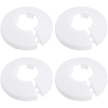 uxcell Pipe Collar 21mm PP Radiator Escutcheon Water Pipe Cover Decoration White 4 Pcs