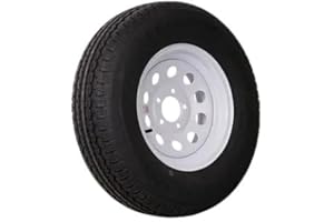 RUGGED TRAIL PRODUCTS ST205/75R14 | Trailer Tire | White Mod | Load Range D | 5 on 4.5" Bolt Pattern