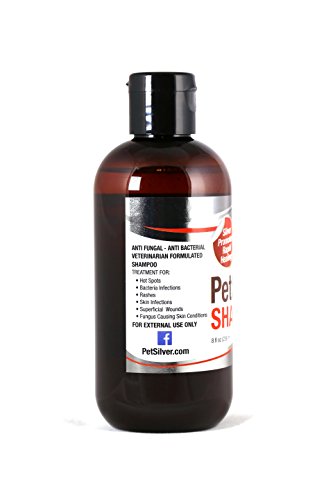 Pet Silver Shampoo with Chelated Silver for Dogs and Cats, 8 oz