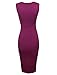 TAM WARE Women's Classic Slim Fit Sleeveless Midi Dress TWCWD051-BURGUNDY-US S/M(Tag Size M)