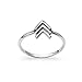 925 Sterling Silver Triple Vector Triangle Design Band Ring | Size 5 to 10 | Friendship Boho Chic Minimalist Delicate Jewelry