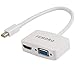 FEMORO Mini DisplayPort to VGA HDMI 4k Adapter 2-in-1, MDP to HDMI VGA Converter Hub (Thunderbolt Compatible) for Mac MacBook Air Pro,Surface Pro 3 4 HDTV
