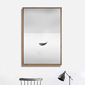 Framed Canvas Wall Art for Living Room, Bedroom Minimalistic Landscape VIII Canvas Prints for Home Decoration Ready to Hang - 16x24 inches