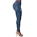VICVIK Woman Knee Skinny Denim Distressed Ripped Boyfriend Jeans (L)