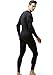 Tesla BU-MHS100-BLK_Large Blank Men's Microfiber Fleece Lined Top & Bottom Set MHS100