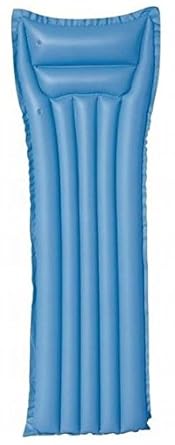 Luftmatratze mit zwei Luftkammern, verschiedene Farben (1 Stück | ca. 183 cm x 69 cm, blau)