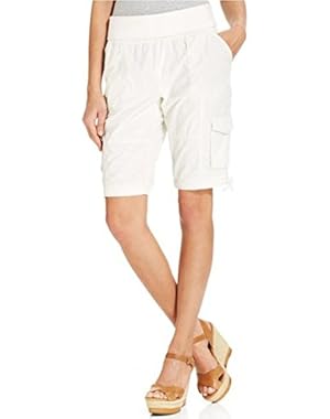 Calvin Klein Performance Rollover Waist 12 Inch Bermuda Cargo Shorts Bisque XS